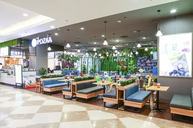 Không gian quán trà sữa Pozaa tại Royal City