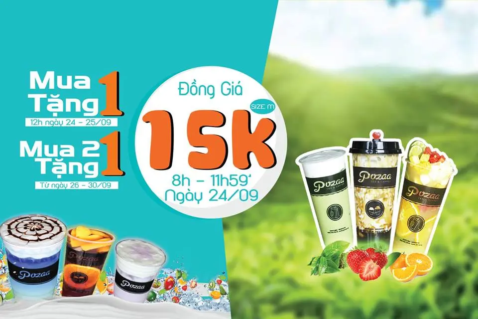 khuyến mãi tại pozaa tea nga sơn thanh hóa