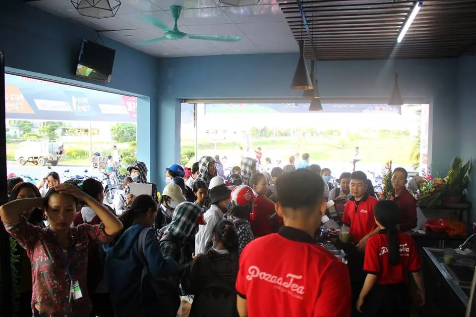 không gian quán trà sữa pozaa tea thanh hóa