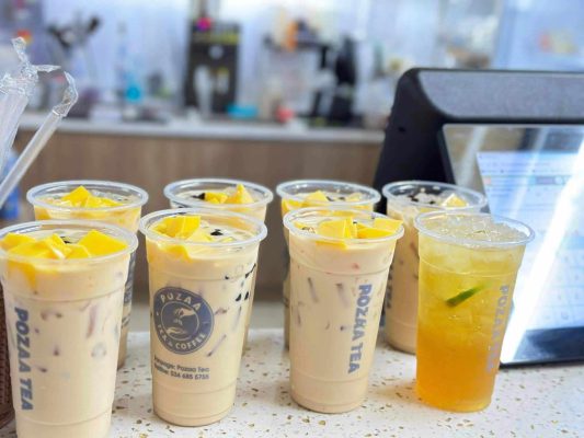 Trà sữa đồng giá thơm ngon với nhiều vị trái cây tại Pozaa Tea