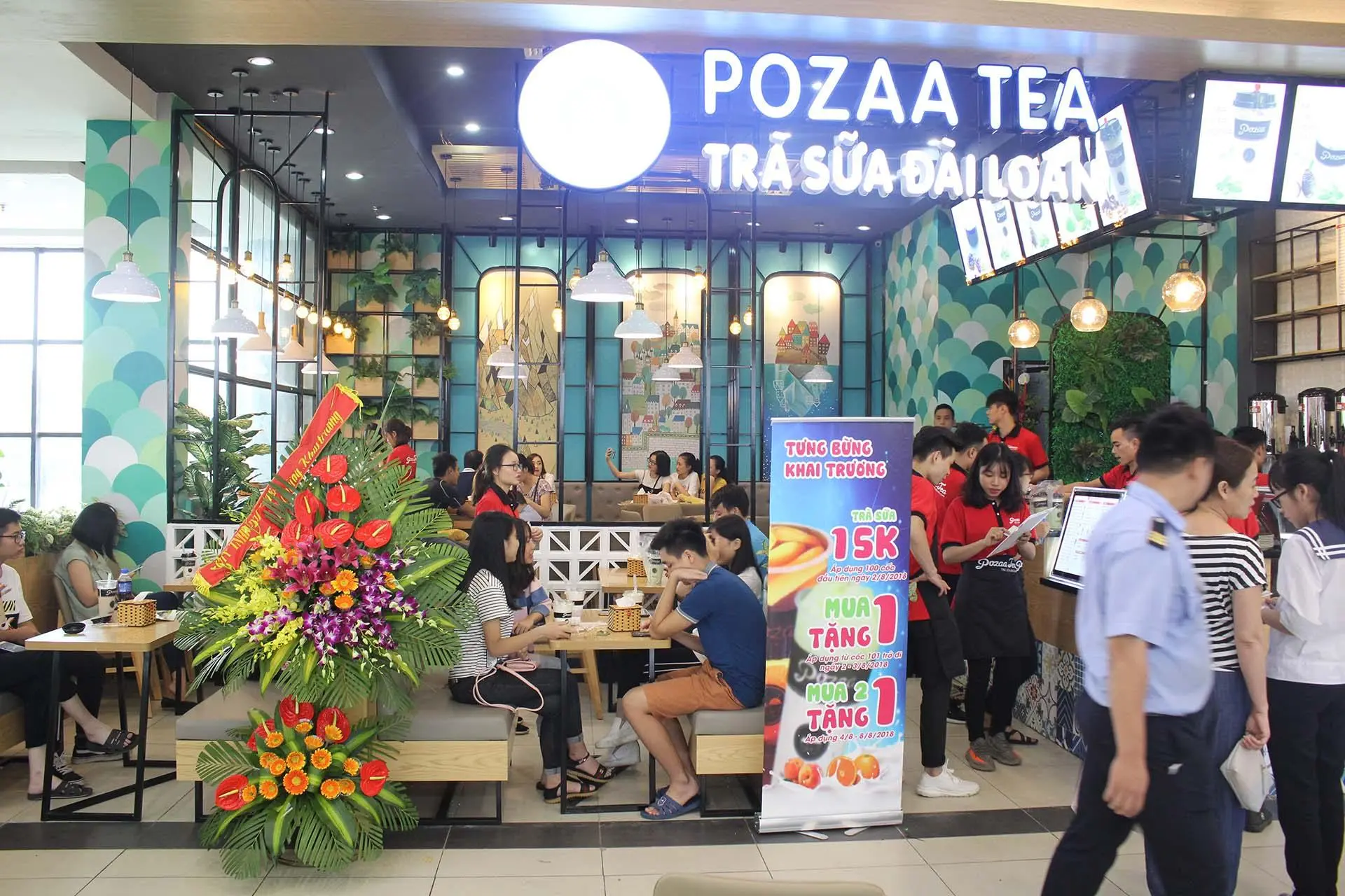 khai truong pozaa tea hai phong tang 2 big c hai phong