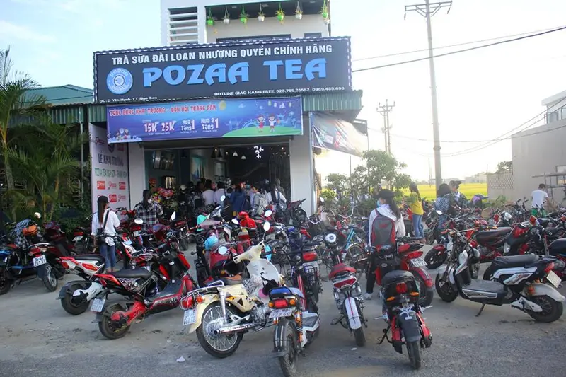 pozaa tea nga sơn thanh hóa trong ngày khai trương