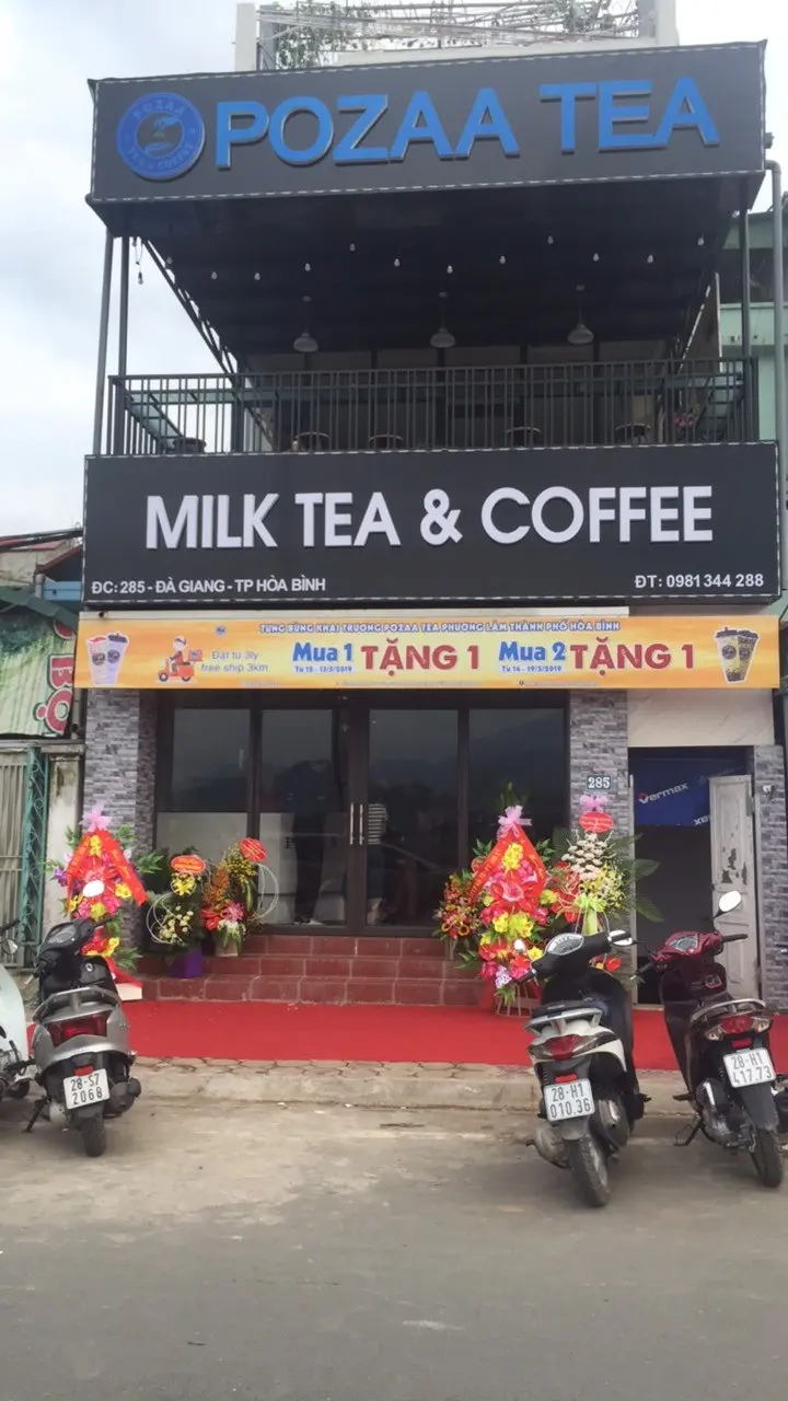 Hình ảnh nhượng quyền trà sữa Pozaa Tea tại Hòa Bình