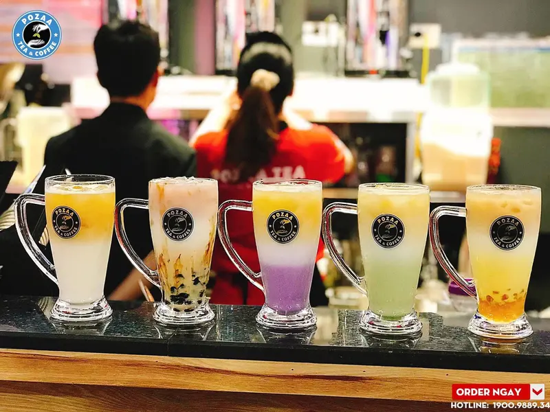 Hình ảnh các loại nước uống Pozaa Tea.