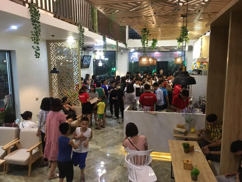 Hình ảnh không gian bên trong quán trà sữa Pozaa Tea