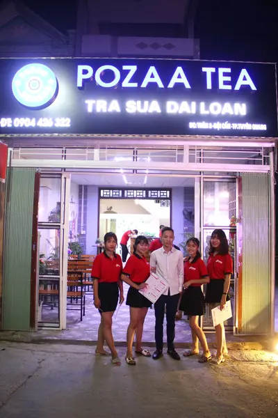 Hình ảnh nhượng quyền trà sữa Pozaa Tea tại Tuyên Quang.