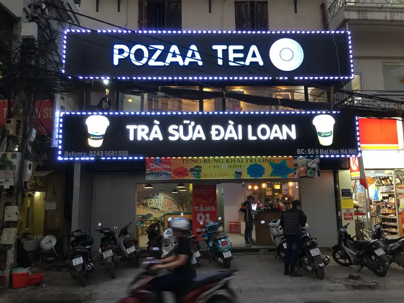 Hình ảnh nhượng quyền thương hiệu trà sữa Pozza Tea tại Ninh Thuận