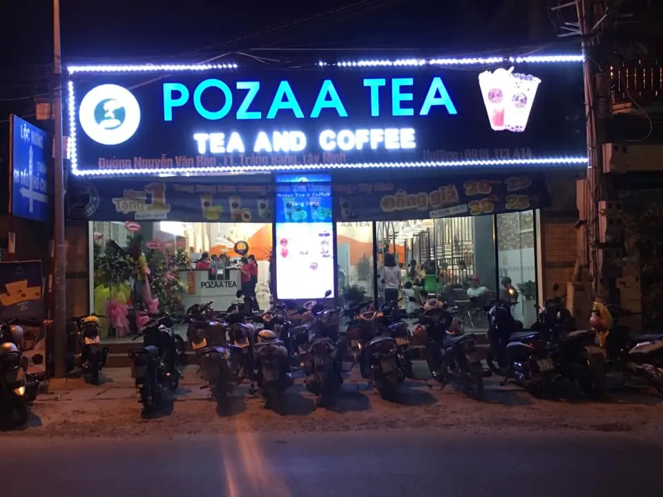 Hình ảnh nơi để xe của quán trà sữa Pozaa Tea.