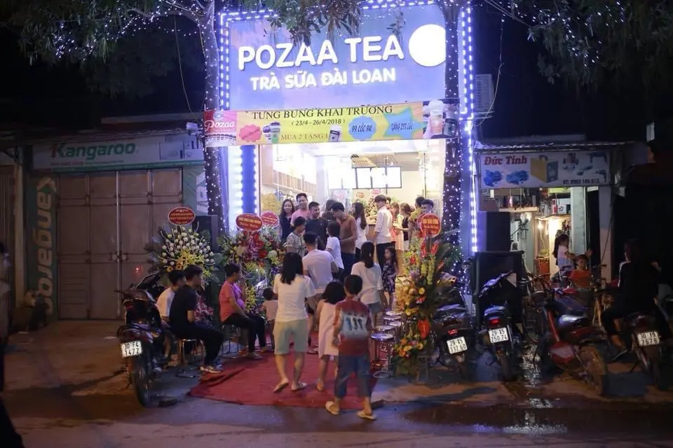 Hình ảnh nhường quyền trà sữa Pozaa Tea tại Thừa Thiên Huế.